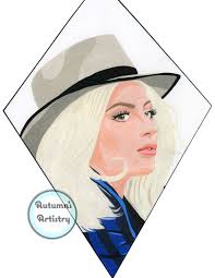 Drawing Print Lady Gaga