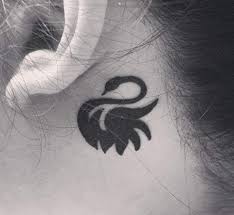 Black Bird Tattoo Behind Ear Black Bird Tattoo Swan Tattoo Black Bird Tattoo Black Swan Tattoo