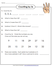 Worksheets For Skip Counting By 3s