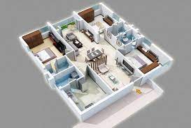 Denah rumah 3 kamar 1 lantai ini juga bisa disesuaikan dengan rumah minimalis. 30 Denah Rumah Minimalis 3 Kamar Tidur Desain 1 Lantai