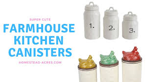 Organize your kitchen with this beautiful farmhouse kitchen canister. The Best Farmhouse Canister Sets For Your Kitchen Homestead Acres