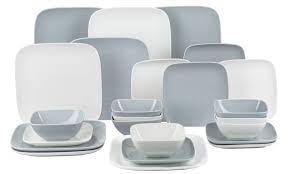 Red and black dish set dinnerware square. Up To 7 Off Waterside 24 Piece Hampton Square Dinner Set Groupon