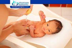 If his stool gets on the incision, pour warm and soapy water over it and pat dry. Bath After Circumcision Surgery Iranian Surgery