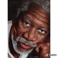 Morgan Freeman Colored pencils and pastels 11x14 grey toned paper
