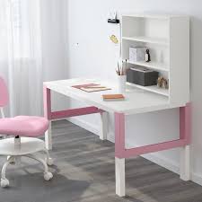 Ein schreibtisch fa 1 4 rs kinderzimmer selbstde bauen schritt von 9. Pahl Schreibtisch Mit Aufsatz Weiss Rosa 128x58 Cm Hol Es Dir Hier Ikea Deutschland