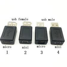 2pcs Usb 2 0 Type A Female To Mini 5pin B Female Converter Micro Usb To Usb Male Connector Charger Transfer Data Sync Charging Connectors Aliexpress