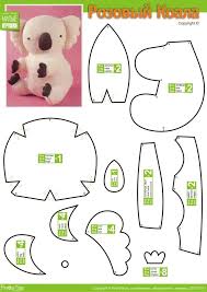 If you have always wanted to know how to make a stuffed animal then you need to check out our free stuffed animal patterns. Diy Felt Koala Free Sewing Pattern Template Sewing Stuffed Animals Animal Sewing Patterns Stuffed Toys Patterns