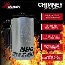 Bbq Dragon Charcoal Chimney Starter In 2021 Bbq Charcoal Chimney Lighter Fluid