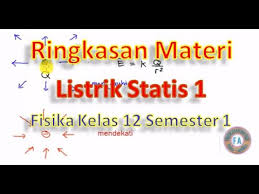 1 seutas kawat dialiri arus listrik i = 2 a seperti gambar berikut ! Ringkasan Materi Fisika Kelas 12 Semester Ganjil Listrik Statis Kuat Medan Listrik Fisika Asyikku Youtube