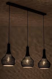 artikel 73286 trendy hanglamp met drie kappen voorzien van een industriele vleug deze topper is gemaakt hanglamp eettafel verlichting eetkamer lamp landelijk