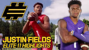 The sophomore completed 67 percent of his passes that season for 3,273 yards with 41 touchdowns and three interceptions. Justin Fields Ohio State Qb Elite 11 Highlights Youtube