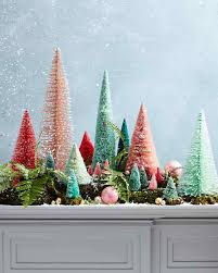 Miniature Christmas Tree Mantel Display In 2020 Vintage Christmas Decorations Miniature Christmas Trees Retro Christmas Decorations