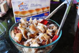 Maybe you would like to learn more about one of these? Bunny And Brandy S Brunchtime Blog Thanksgiving Bacon Bourbon Burger Stuffing With White Castle Sliders