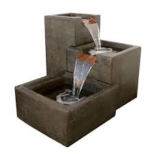 Florence Tribeca Fountain 3518 The Home Depot Concrete Fountains Water Features In The Garden Garden Water Fountains