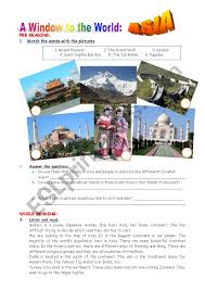 About film windows → jean jullien. A Window To The World Asia Esl Worksheet By Francavelez