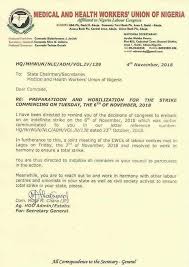 Unison campaigns to protect the nhs as a publicly funded, free service. Medical Health Workers Union Of Nigeria To Commence Nationwide Strike On Tuesday