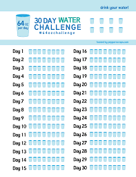 30 Day Water Challenge Tracker Pdf Water Challenge
