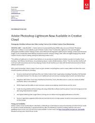 Adobe Photoshop Lightroom Now Available In Creative Cloud