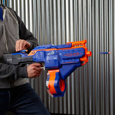To hide your nerf guns from view, attach coat rack hangers to the sides of a cabinet with screws or anchors. Nerf N Strike Elite Infinus With Speed Load Tech Includes 30 Nerf Darts Walmart Com Walmart Com