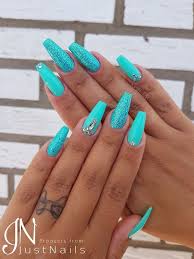 The style is so popular because it these bright turquoise nails with pops of lemon will bring to mind sunny summer days with clear blue. Summer Nails Teal