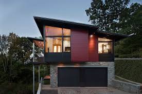 Garage Under House Designs Contemporary With Windows Living Bathroom Inspiration Jpg 990 656 House Roof Modern House Exterior Barn Style House