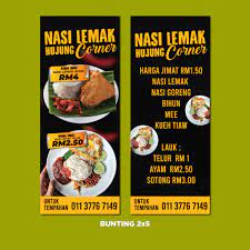 Walaupun hidangan ini cukup mudah dan 'simple', tapi tak ramai yang dapat menghasilkan nasi lemak sendiri di rumah walaupun dah follow resipi. Bunting 2x5 Rm30 Ser Creative Tranding Facebook