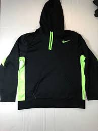 Black And Neon Green Nike Shirt Nike Men Therma Fit Hoodie Black Green Neon Size Large Nike Hoodie Workout Hoodie Black Hoodie Nike Men