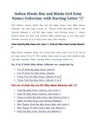 Check spelling or type a new query. Indian Boy And Girl Baby Names Collection With Starting Letter C