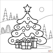Free Christmas Tree Coloring Pages For The Kids