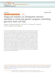 Watch online full 1080 hd: Pdf Single Cell Analysis Of Schistosoma Mansoni Identifies A Conserved Genetic Program Controlling Germline Stem Cell Fate
