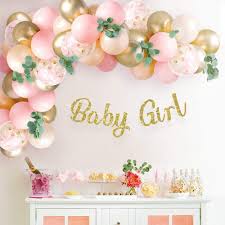 Party supplies australia, our baby shower store in australia has gender neutral baby shower party supplies, baby shower games melbourne, perth, sydney, queensland, adelaide, tasmania. Amazon Com Sweet Baby Co Baby Shower Decorations For Girl With Pink Balloon Arch Garland Kit Baby Girl Banner Decor Eucalyptus Boho Greenery Vine Light Pink Peach Blush Gold Confetti Balloons Toys