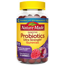 Nature Made Ultra Strength Digestive Probiotics Gummies Raspberry & Cherry