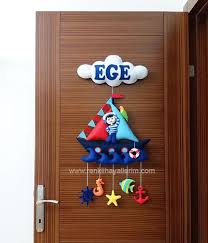 Erkek Cocuk Kapi Susu El Yapimi Keceden Bebek Odasi Susleri Kece Sus Denizci
