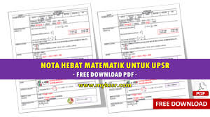 Optimized for both surface pen and graphics tablet users. Nota Hebat Matematik Untuk Upsr Free Download Pdf Mykssr Com