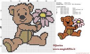 Baby powder cross stitch pattern teddy bear big heart pattern hearts easy love simple scheme modern pattern instant download pdf tronse 5 out of 5 stars (6) sale price $3.50 $ 3.50 $ 5.00 original price $5.00 (30% off. Teddy Bear With A Flower Cross Stitch Pattern Free Cross Stitch Patterns Simple Unique Alphabets Baby