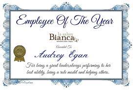 An award for the person who keeps morale high and makes people look forward to a day at the office. Best Employee Of The Year Certificate Certificate Border