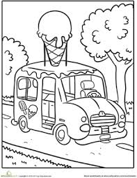 Ice Cream Truck Worksheet Education Com Ice Cream Coloring Pages Truck Coloring Pages Ice Cream Truck