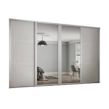So no matter what your budget or taste, we have something for you. Spacepro Shaker Style 4 White Frame 3 Panel Mirror Wardrobe Door Kit Wickes Co Uk