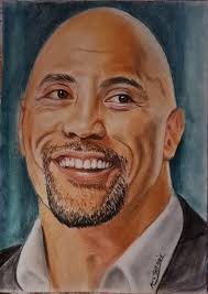 The rock. Did you know his name And what do you think Pastel 25×35