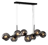 Rennnsan Kylie 8-Light Black Kitchen Island Globe Modern Glass Bubble  Pendant Lights KI8101-07948 - The Home Depot