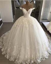 Our collection of princess ball gown wedding dresses gives the classic ballgown a modern update. Vintage Wedding Gowns Lace V Neck Tulle Ball Gown Dresses Off Shoulder Alinanova