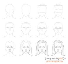 Free lesson online from idrawgirls.com. How To Draw A Female Face Step By Step Tutorial Easydrawingtips