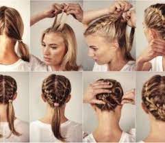 Keep Race Day Hair In Place With A Headband Braid Women S Running Race Day Hair Double French Braids Running Hairstyles