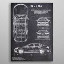 Audi A4 Chalk By Farki15 Design Metal Posters Displate Audi Audi A6 Avant Metal Posters