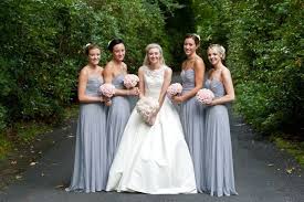 Cheryl And Her Bridesmaids In Dresses By Dessy In The Colour Platinum X Bridesmaid Bride Wedding Dresses