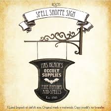 Is log out one word? Second Life Marketplace Noctis Spell Shoppe Sign