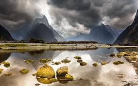 Einzigartige hintergrundbilder für ihren desktop, das tablet oder smartphone. Neuseeland Schone Landschaft Berge Wolken See Steine 1920x1200 Hd Hintergrundbilder Hd Bild