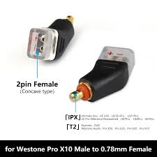 OKCSC Linum BaX T2 IPX Earphone Converter 0.78mm 2pin Cable Connector For  Westone Pro X10-X50 MACH10- 80 IEMs Earbuds Adapter - AliExpress