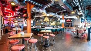 Arrange the dispenser next to stemless wine glasses on an outdoor bar and invite guests to serve themselves. Ballston S New Punch Bowl Social Restaurant Is A Millennial Funhouse Eater Dc