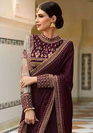 Check spelling or type a new query. Buy Wine Color Barfi Silk Saree Indian Wedding Saree Double Blouse In Uk Usa And Canada